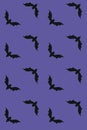 Halloween vector seamless pattern. Bats background Royalty Free Stock Photo