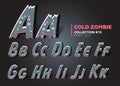 Halloween Vector Zombie Font. Raggy Alphabet in Horror Style.