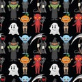 Halloween vectors, illustrations, emojis, and patterns.