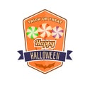 Halloween vintage badge, emblem or label.