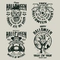 Halloween vintage logotypes Royalty Free Stock Photo