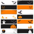 Halloween web banners. Vector eps-10. Royalty Free Stock Photo