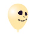 Halloween white balloon helium with face