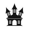 Halloween or witch castle icon, simple style Royalty Free Stock Photo