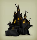 Halloween witch castle Royalty Free Stock Photo