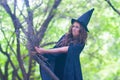Halloween. The witch is funny