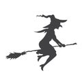 Halloween witch glyph icon, halloween and scary