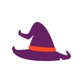 Halloween witch hat. illustration isolated on white background Royalty Free Stock Photo