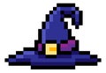 Halloween Witch Hat Pixel Art Game Icon
