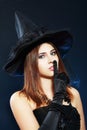 Halloween witch hush Royalty Free Stock Photo