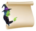 Halloween Witch Scroll Royalty Free Stock Photo