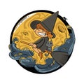 Halloween witch Tshirt Design Royalty Free Stock Photo