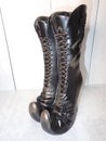 Halloween witches high black lace up boots