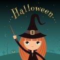 Halloween witchgirl Royalty Free Stock Photo