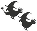 Halloween Wizard Crow Silouhettes