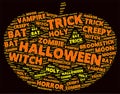 Halloween word cloud Royalty Free Stock Photo