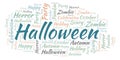 Halloween word cloud. Royalty Free Stock Photo