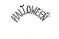 Halloween writing on white paper