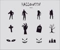 Halloween Zombie Pack Design Vector Royalty Free Stock Photo