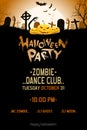 Halloween Zombie Party Poster