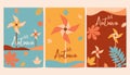 Hello autumn background with colorful pinwheels. Turbine, page. Royalty Free Stock Photo