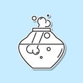 Hallowen bone in a jar sticker icon. Simple thin line, outline vector of halloween icons for ui and ux, website or mobile Royalty Free Stock Photo