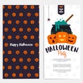 Hallowen flat designed Vertical Banners