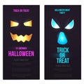 Hallowen flat designed Vertical Banners 2