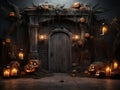 hallowing outside door background useful for photography kids placement , room for floor, empty in the middle, Royalty Free Stock Photo