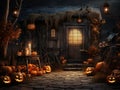 hallowing outside door background useful for photography kids placement , room for floor, empty in the middle, Royalty Free Stock Photo