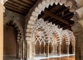 Halls in Islamic palace of Aljaferia, Spain