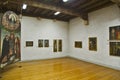 Halls of the museum, an exhibition of paintings