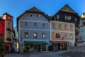 Hallstatt,Austria - August 10, 2020. Famous beautiful Austrian mountain town with wooden houses situated in Salzkammergut region. Royalty Free Stock Photo