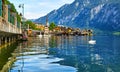 Hallstatt Austria lake Hallstattersee with quiet blue