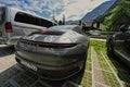 Hallstatt, Austria - May 15, 2022: Porsche 911 Carrera at car parking Hallstatt Royalty Free Stock Photo