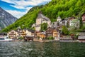 Hallstatt Austria, Nature landscape village with lake and mountain