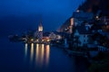 Hallstatt, Austria at night Royalty Free Stock Photo