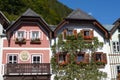 Hallstatt, Austria, September 2019. Famous mountain village in the Austrian Alps on a warm autumn day.