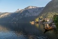 Hallstatt Village with Mountain Houses Royalty Free Stock Photo