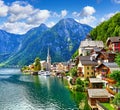 Hallstatt Austria view to Hallstattersee lake