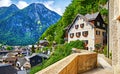 Hallstatt Austria vintage architecture and old houses Royalty Free Stock Photo