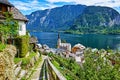 Hallstatt Austria vintage architecture and old houses Royalty Free Stock Photo