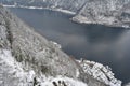 Hallstatt, Austria. Winter view from the top. Royalty Free Stock Photo