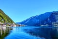 Hallstatt is a completely amazing town in Austria, hidden between the mountains and Lake Hallstattersee Royalty Free Stock Photo