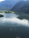 Hallstatt landscape, Salzburg. Mountain lake, Alpine massif, beautiful canyon in Austria. Royalty Free Stock Photo