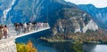 Hallstatt Skywalk World Heritage View. This viewing platform is 350 meters above of Hallstatt. HALLSTATT, AUSTRIA