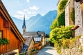 Hallstatt village in Austrian Alps Royalty Free Stock Photo