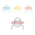 Hallucination. Vector icon for web graphic. Royalty Free Stock Photo