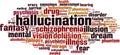 Hallucination word cloud Royalty Free Stock Photo