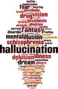 Hallucination word cloud Royalty Free Stock Photo
